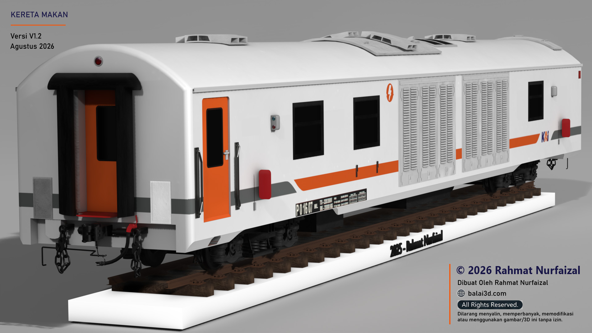 Model 3D Kereta Pembangkit New